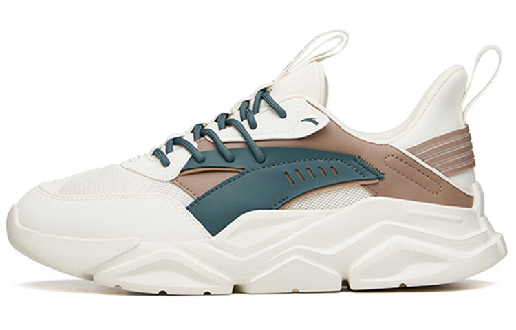 Коллекция Life Стильная обувь Мужская низкая обувь цвета слоновой кости/серо-льняного цвета/темно-зеленого мха Anta, Зеленый, Коллекция Life Стильная обувь Мужская низкая обувь цвета слоновой кости/серо-льняного цвета/темно-зеленого мха Anta