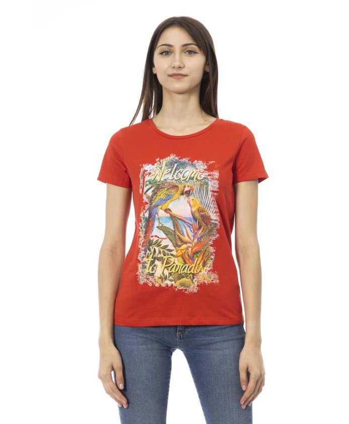 Повседневная футболка с круглым вырезом Trussardi, красный
Повседневная футболка с круглым вырезом Trussardi, красный