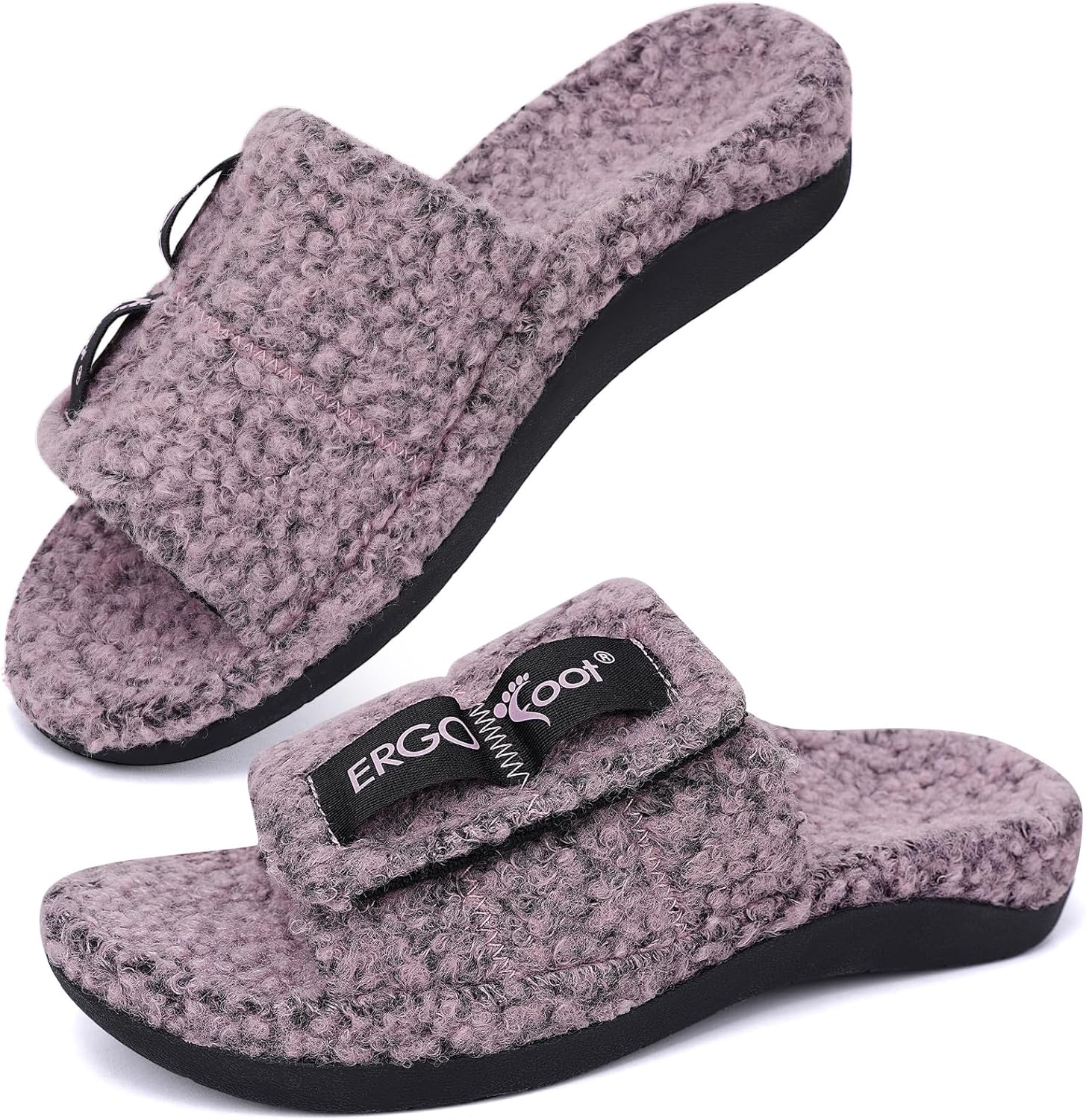 Тапочки ERGOfoot Fuzzy для дома с поддержкой свода стопы для женщин и мужчин, ортопедические шлепанцы при подошвенном фасците, открытый носок, для дома с регулируемыми ремешками, облегчение боли в ногах, фиолетовый
Тапочки ERGOfoot Fuzzy для дома с поддержкой свода стопы для женщин и мужчин, ортопедические шлепанцы при подошвенном фасците, открытый носок, для дома с регулируемыми ремешками, облегчение боли в ногах, фиолетовый