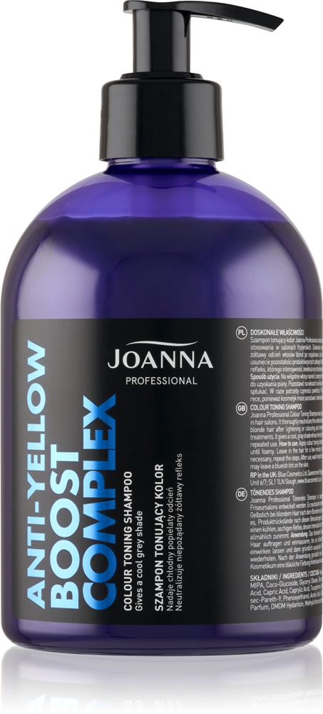 Профессиональный освежающий шампунь Color Boost Complex для светлых и седых волос Joanna, 500 гр
Профессиональный освежающий шампунь Color Boost Complex для светлых и седых волос Joanna, 500 гр