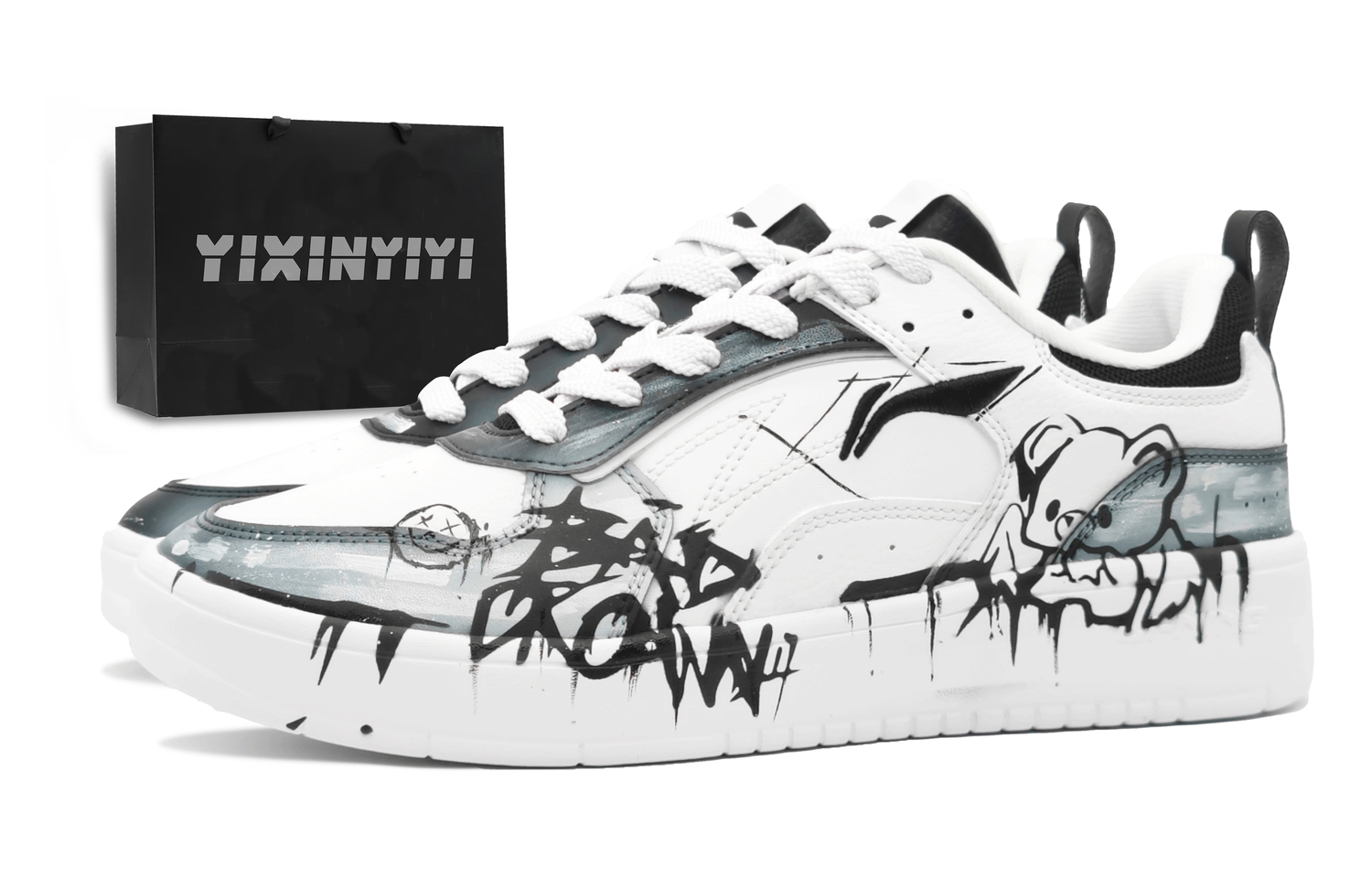 ЛиНинг Спайк Йирс Антискользящие и износостойкие дышащие низкие скейтбордские кроссовки мужские белый черный, белый черный бокс
ЛиНинг Спайк Йирс Антискользящие и износостойкие дышащие низкие скейтбордские кроссовки мужские белый черный, белый черный бокс