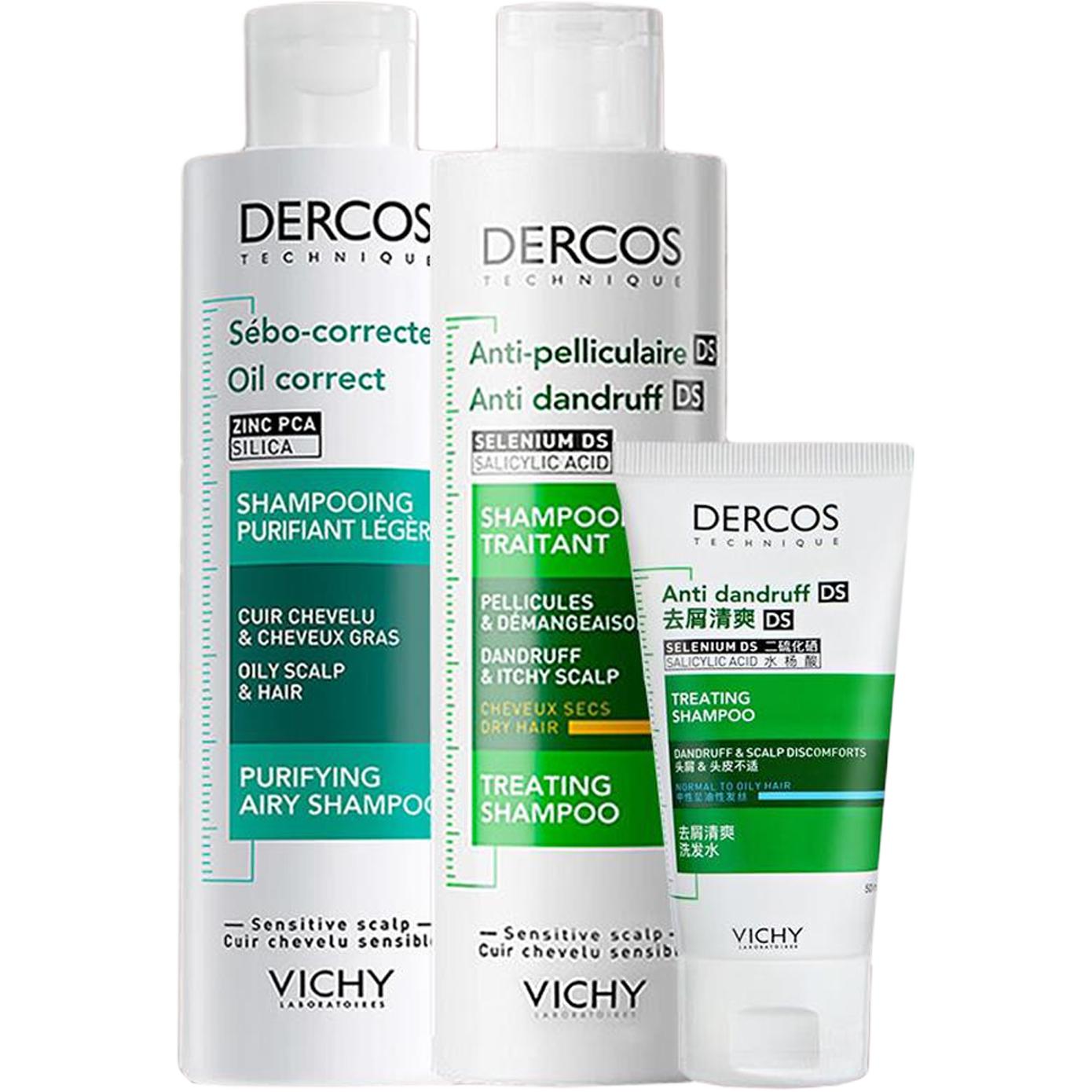 Vichy Освежающий шампунь против перхоти с мятным ароматом 50 мл + 200 мл + 200 мл
Vichy Освежающий шампунь против перхоти с мятным ароматом 50 мл + 200 мл + 200 мл