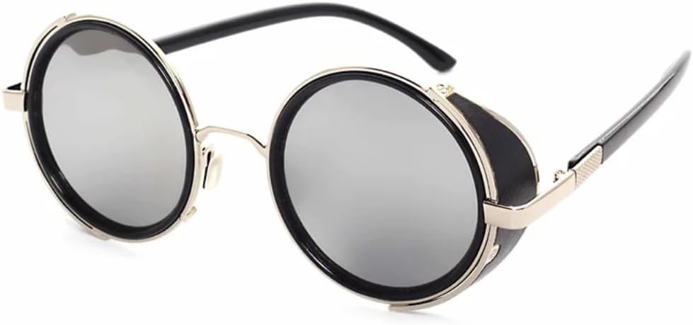 Винтажные женские солнцезащитные очки в стиле стимпанк и ретро с покрытием, мужские круглые солнцезащитные очки в стиле панк с защитой от УФ-излучения UV400 UUPTTPL, Silver Silver
Винтажные женские солнцезащитные очки в стиле стимпанк и ретро с покрытием, мужские круглые солнцезащитные очки в стиле панк с защитой от УФ-излучения UV400 UUPTTPL, Silver Silver