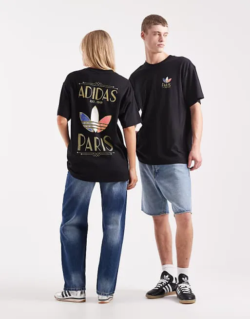 Черная футболка с логотипом в виде трилистника adidas Originals Art Deco Paris, Черный, Черная футболка с логотипом в виде трилистника adidas Originals Art Deco Paris
Черная футболка с логотипом в виде трилистника adidas Originals Art Deco Paris, Черный, Черная футболка с логотипом в виде трилистника adidas Originals Art Deco Paris