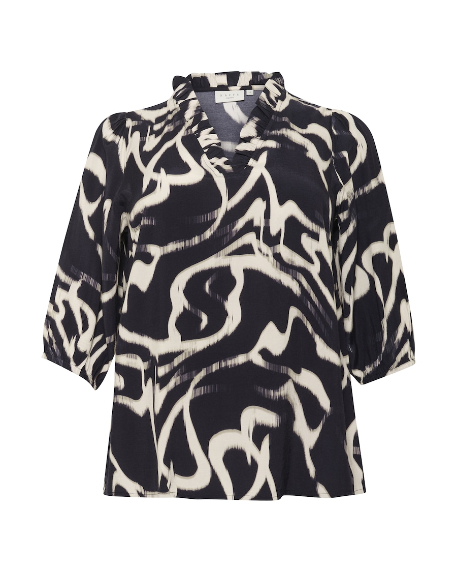 Блуза KAFFE CURVE MAREN FRILL, черный/белый
Блуза KAFFE CURVE MAREN FRILL, черный/белый