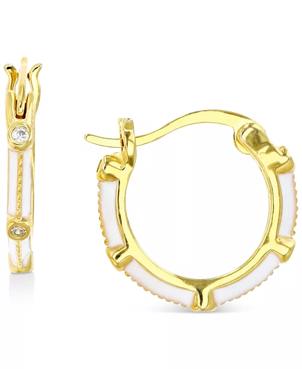 Маленькие серьги-кольца с кубическим цирконием и эмалью, 0,55 дюйма Macy'S, white/gold
Маленькие серьги-кольца с кубическим цирконием и эмалью, 0,55 дюйма Macy'S, white/gold