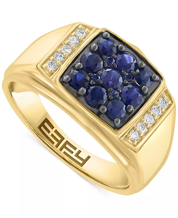 Мужское кольцо Effy с сапфирами (1-1/10 карата) и бриллиантами (1/8 карата) из 14-каратного золота Effy Collection, sapphire
Мужское кольцо Effy с сапфирами (1-1/10 карата) и бриллиантами (1/8 карата) из 14-каратного золота Effy Collection, sapphire