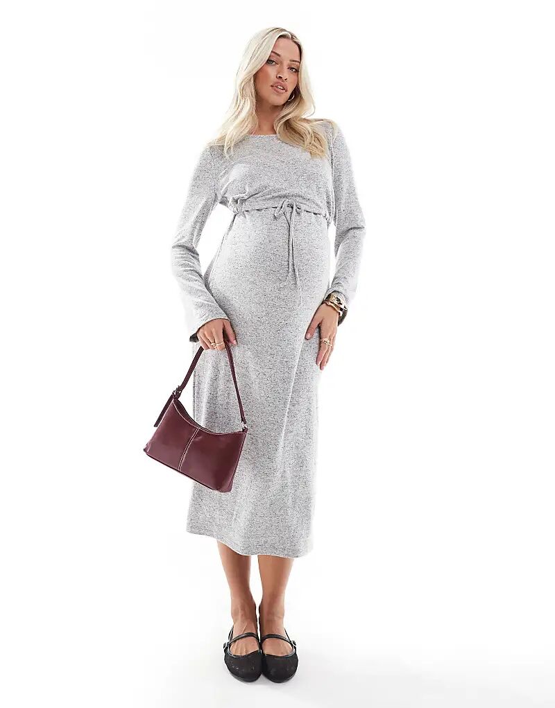 Платье миди для кормления Mamalicious Maternity с длинными рукавами в цвете светло-серый меланж Mama.licious
Платье миди для кормления Mamalicious Maternity с длинными рукавами в цвете светло-серый меланж Mama.licious