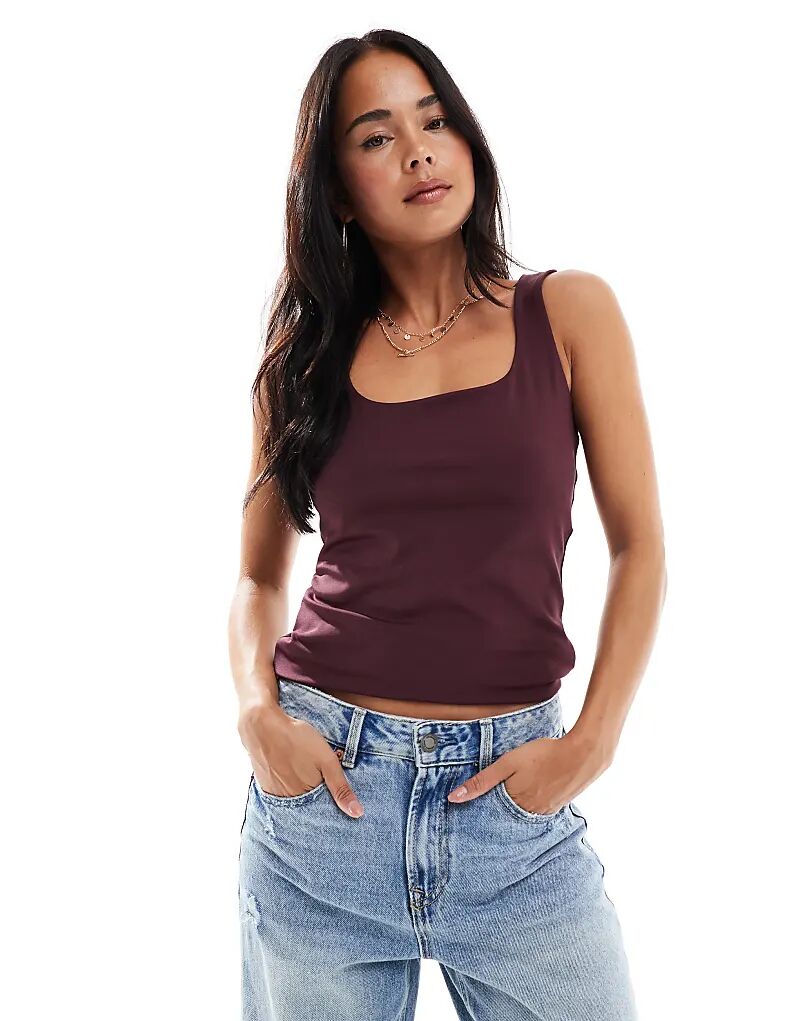 Джерси Vero Moda с квадратным вырезом, двусторонний, бордовый
Джерси Vero Moda с квадратным вырезом, двусторонний, бордовый