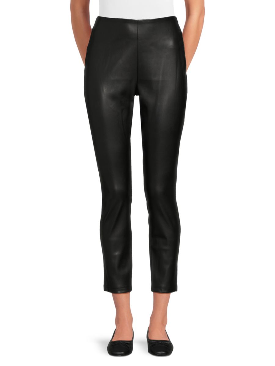 Узкие брюки из искусственной кожи T Tahari, черный
Узкие брюки из искусственной кожи T Tahari, черный