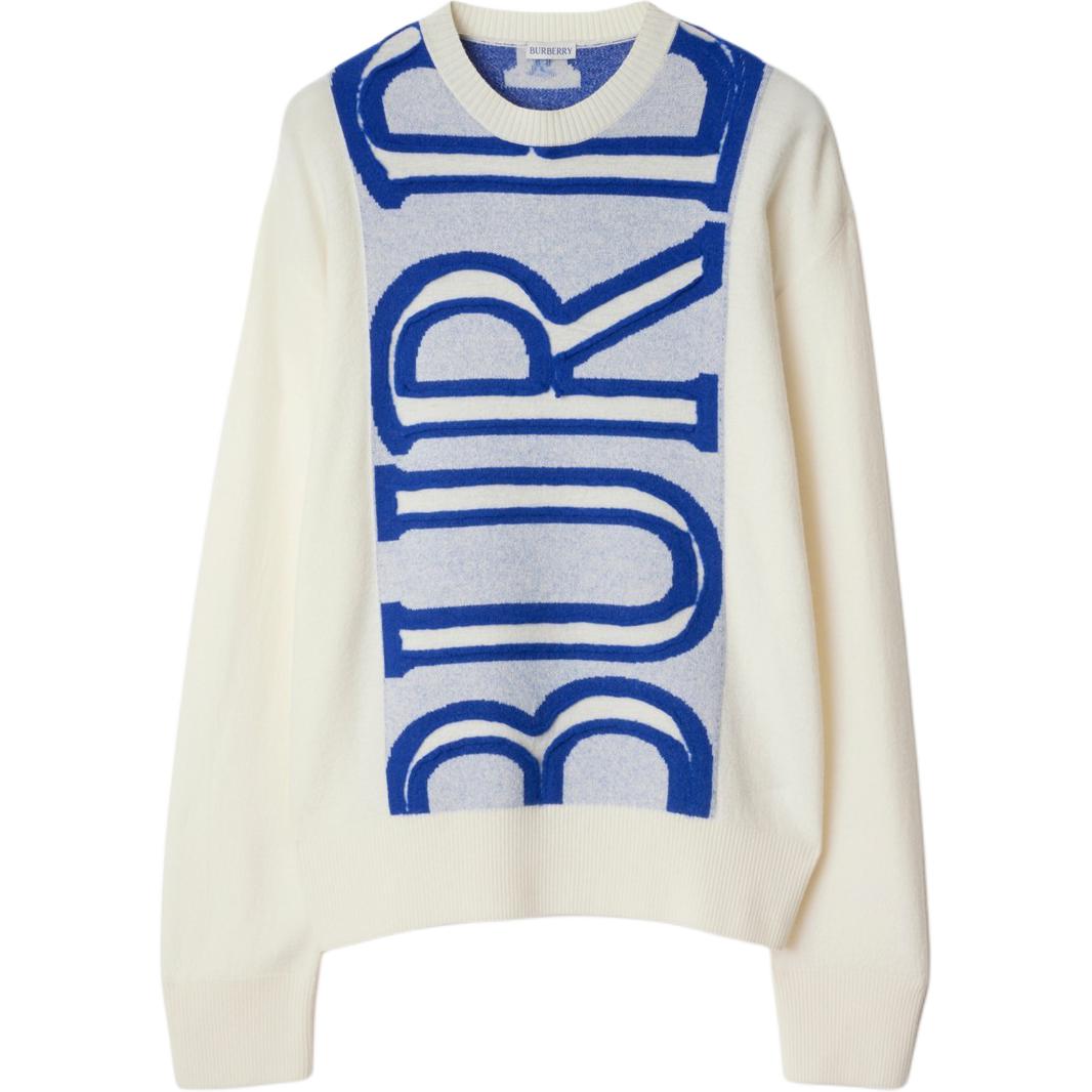 Шерстяной свитер с логотипом Burberry, белый
Шерстяной свитер с логотипом Burberry, белый