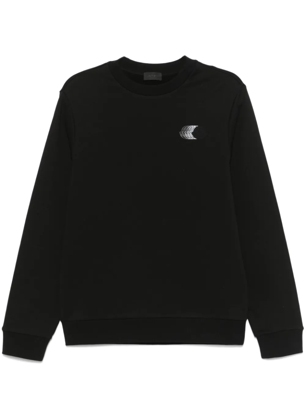 Толстовка с выцветшим эффектом и логотипом Moncler, черный 
Толстовка с выцветшим эффектом и логотипом Moncler, черный