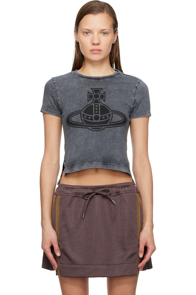 Vivienne Westwood Серая мини-футболка Paris Orb Peru
Vivienne Westwood Серая мини-футболка Paris Orb Peru