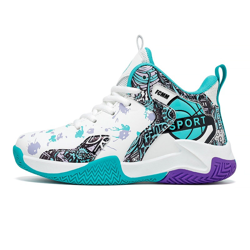 Противоскользящие баскетбольные кроссовки для детей FCMM, белый
Противоскользящие баскетбольные кроссовки для детей FCMM, белый