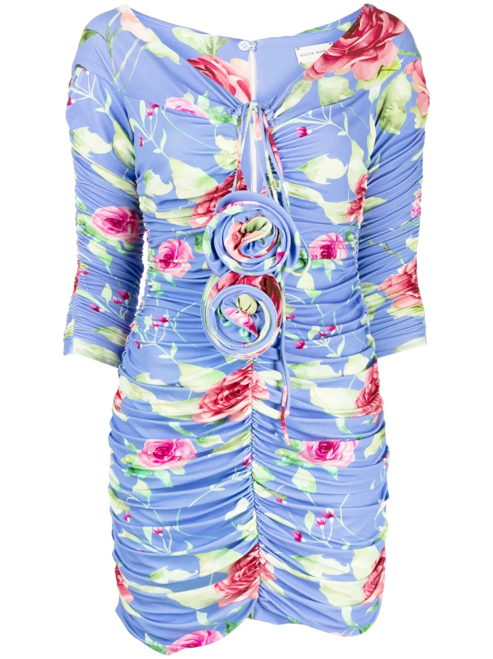 Платье мини с цветочной аппликацией Magda Butrym, фиолетовый 
Платье мини с цветочной аппликацией Magda Butrym, фиолетовый