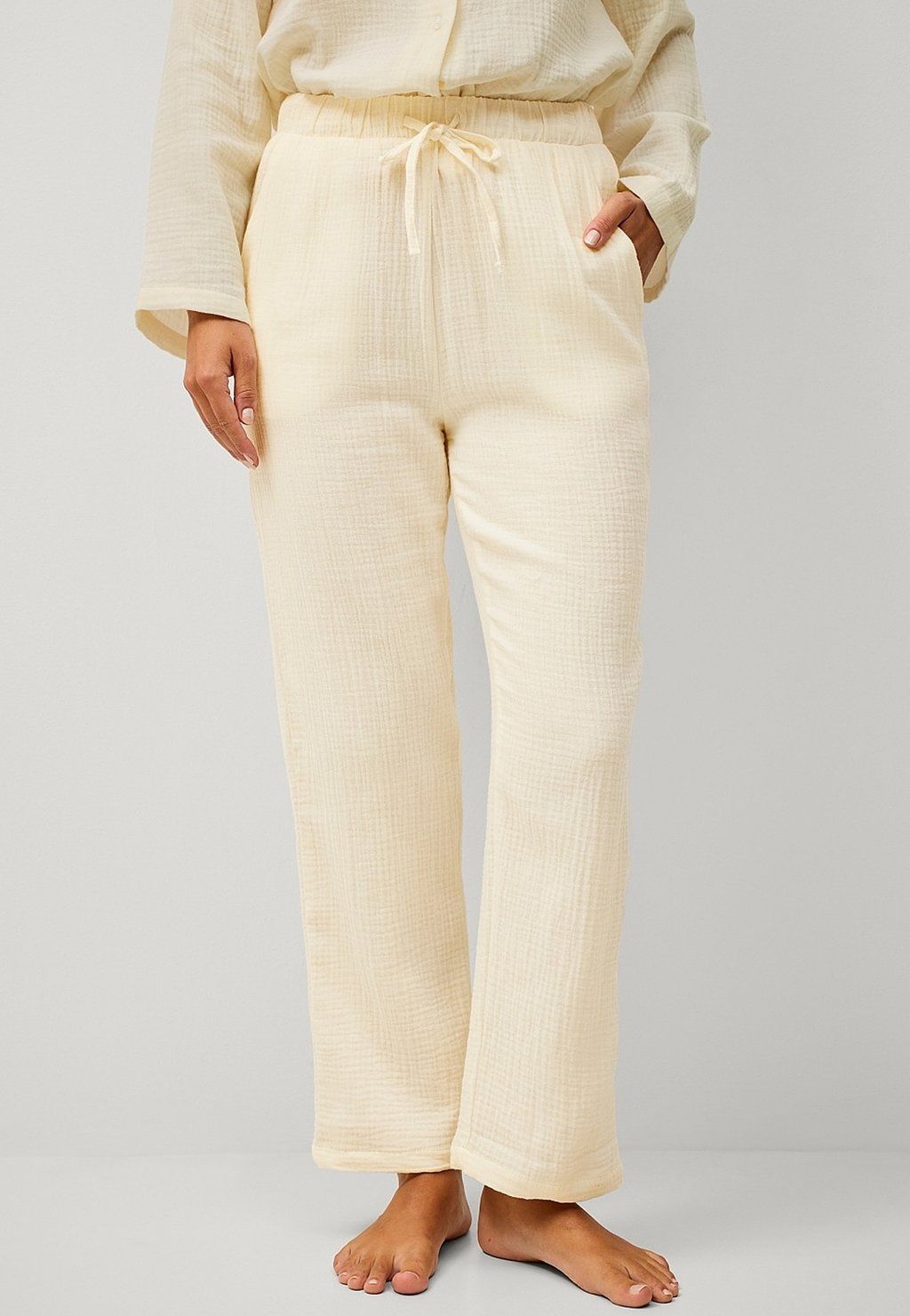 Пижамные штаны Ellos Collection, молочный
Пижамные штаны Ellos Collection, молочный