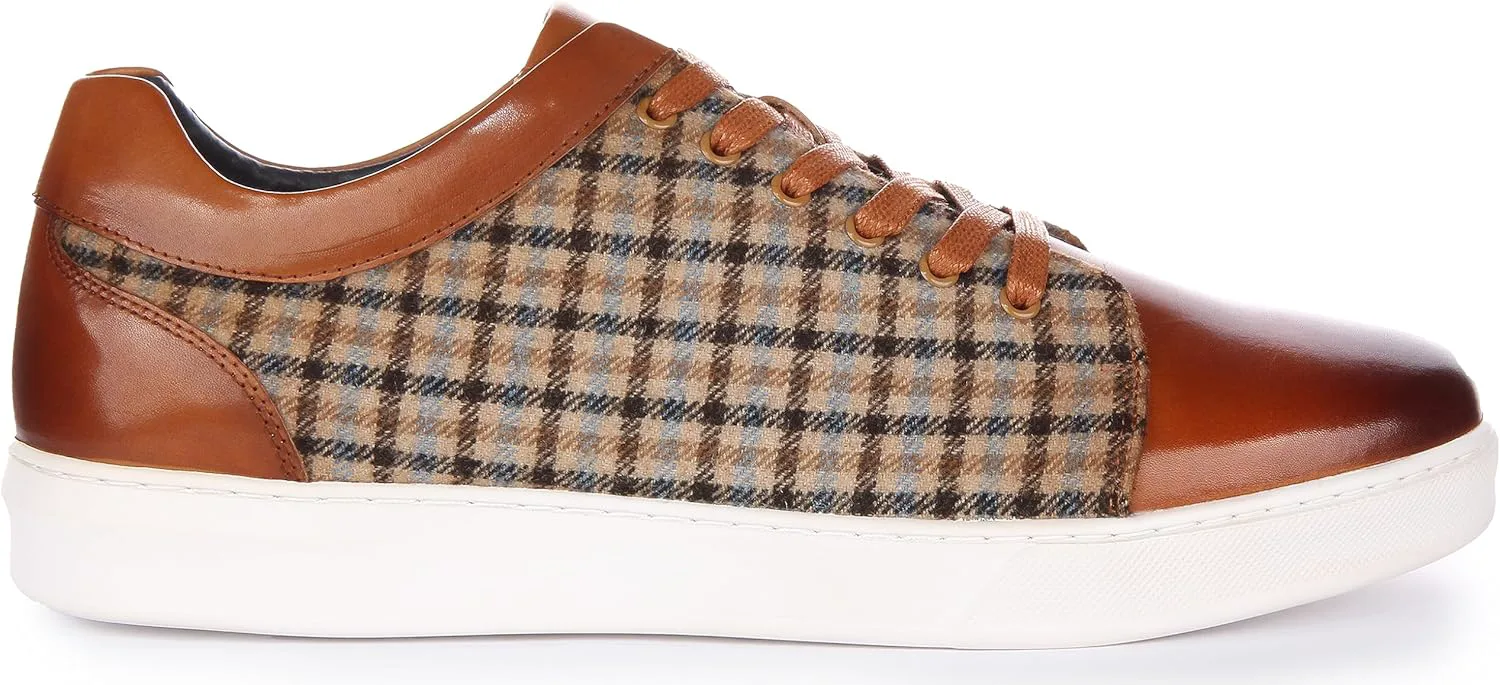 JUSTINREESS ENGLAND Мужские кожаные кроссовки Kayden на шнуровке, клетчатый принт, коричневые, премиальный комфорт и долговечность, коричневый
JUSTINREESS ENGLAND Мужские кожаные кроссовки Kayden на шнуровке, клетчатый принт, коричневые, премиальный комфорт и долговечность, коричневый