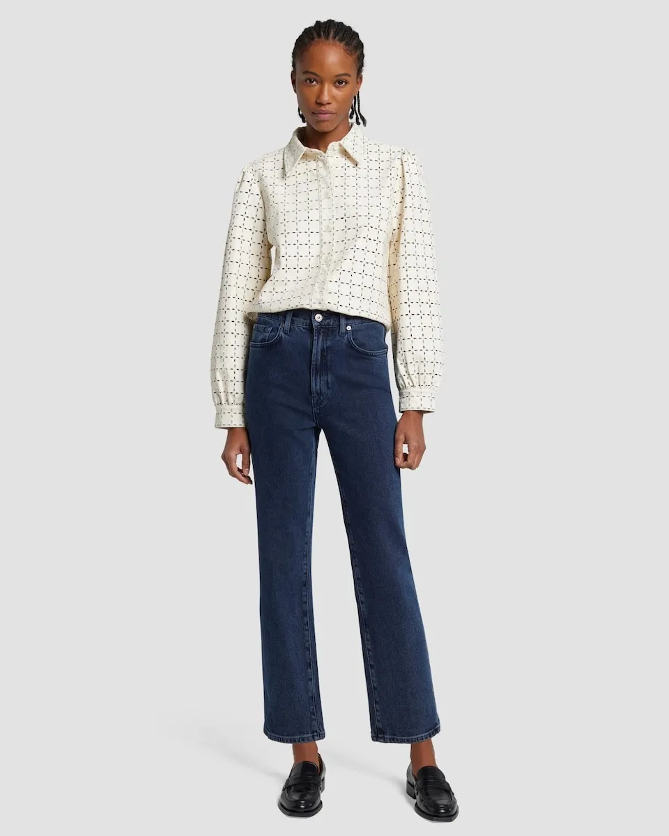 Женские прямые джинсы Logan Stovepipe с высокой посадкой 7 For all mankind, тёмно-синий
Женские прямые джинсы Logan Stovepipe с высокой посадкой 7 For all mankind, тёмно-синий