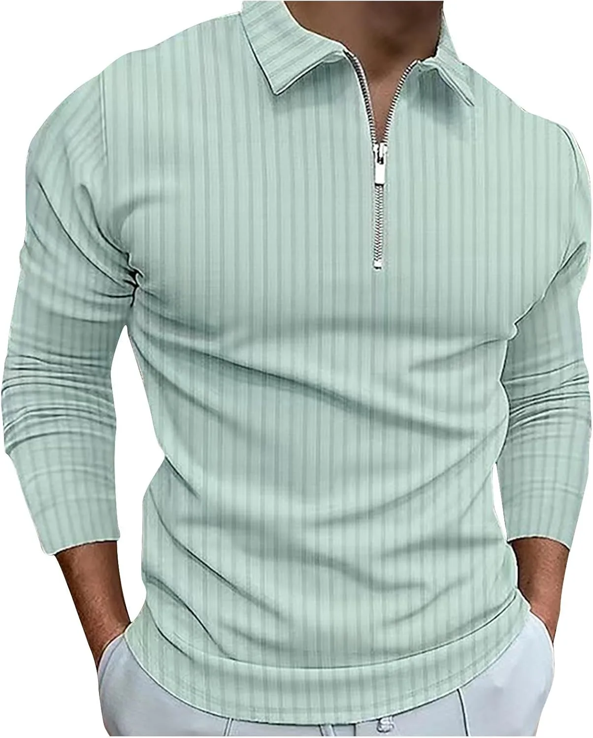 Мужская футболка с длинным рукавом Casual Ribbed Quarter Zip, Slim Fit, Stretch
Мужская футболка с длинным рукавом Casual Ribbed Quarter Zip, Slim Fit, Stretch