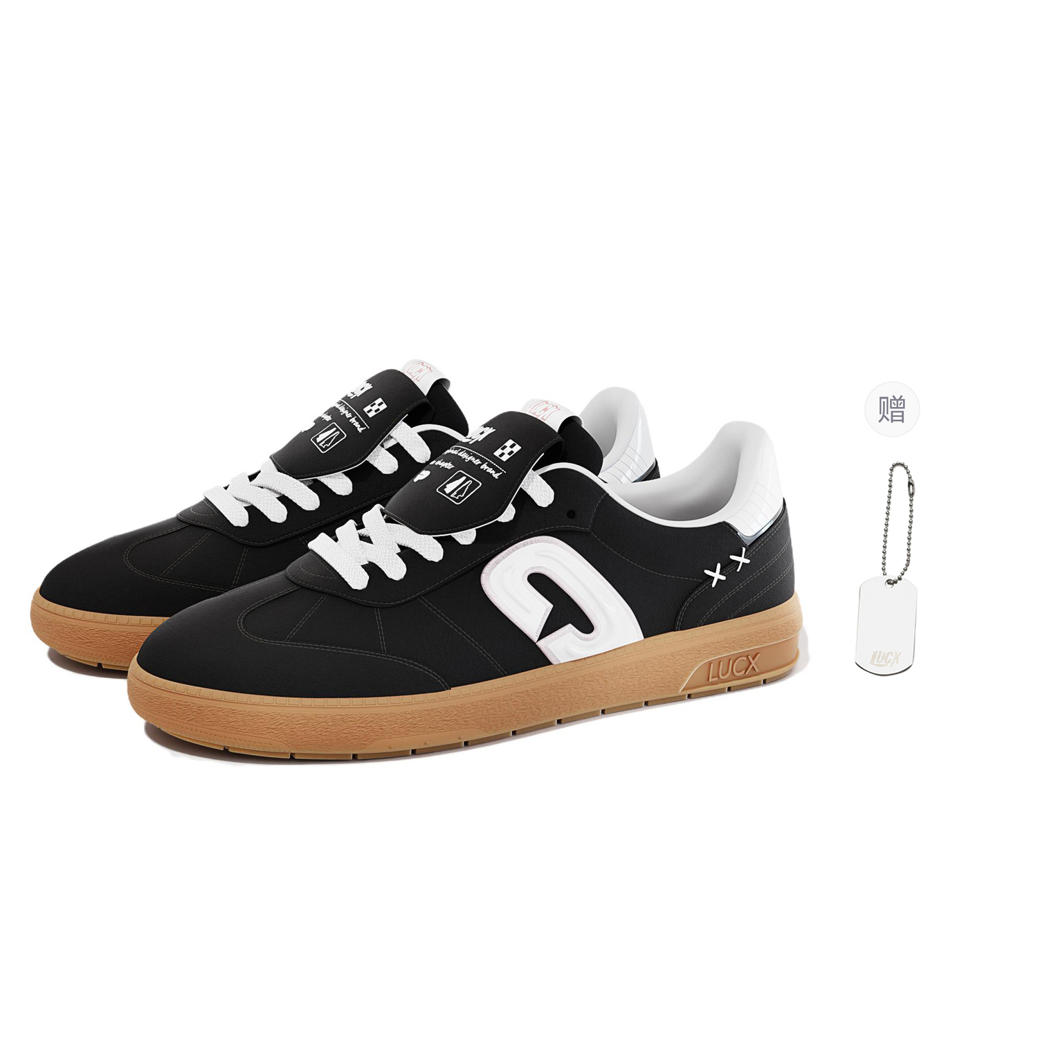 LUCX Скользоустойчивые износостойкие дышащие лоу-топ скейтбордские кроссовки унисекс черно-розовые, цвет Black 
LUCX Скользоустойчивые износостойкие дышащие лоу-топ скейтбордские кроссовки унисекс черно-розовые, цвет Black