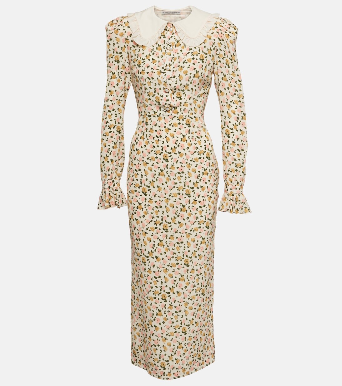 Шелковое платье миди с цветочным принтом Alessandra Rich, мультиколор
Шелковое платье миди с цветочным принтом Alessandra Rich, мультиколор