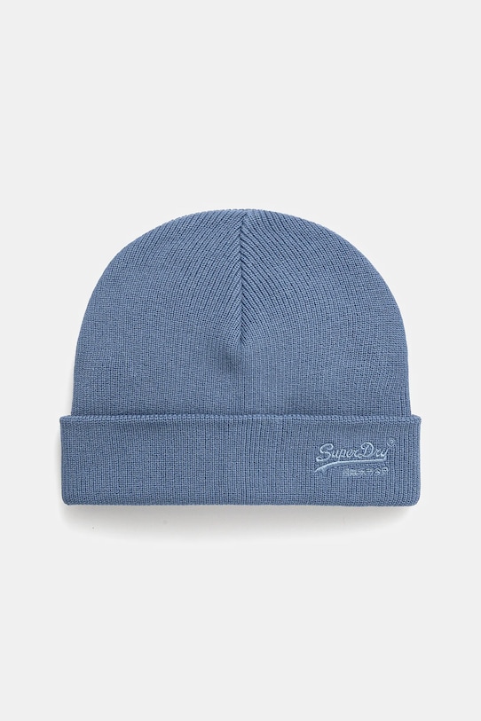 Хлопковая шапка Superdry, синий 
Хлопковая шапка Superdry, синий