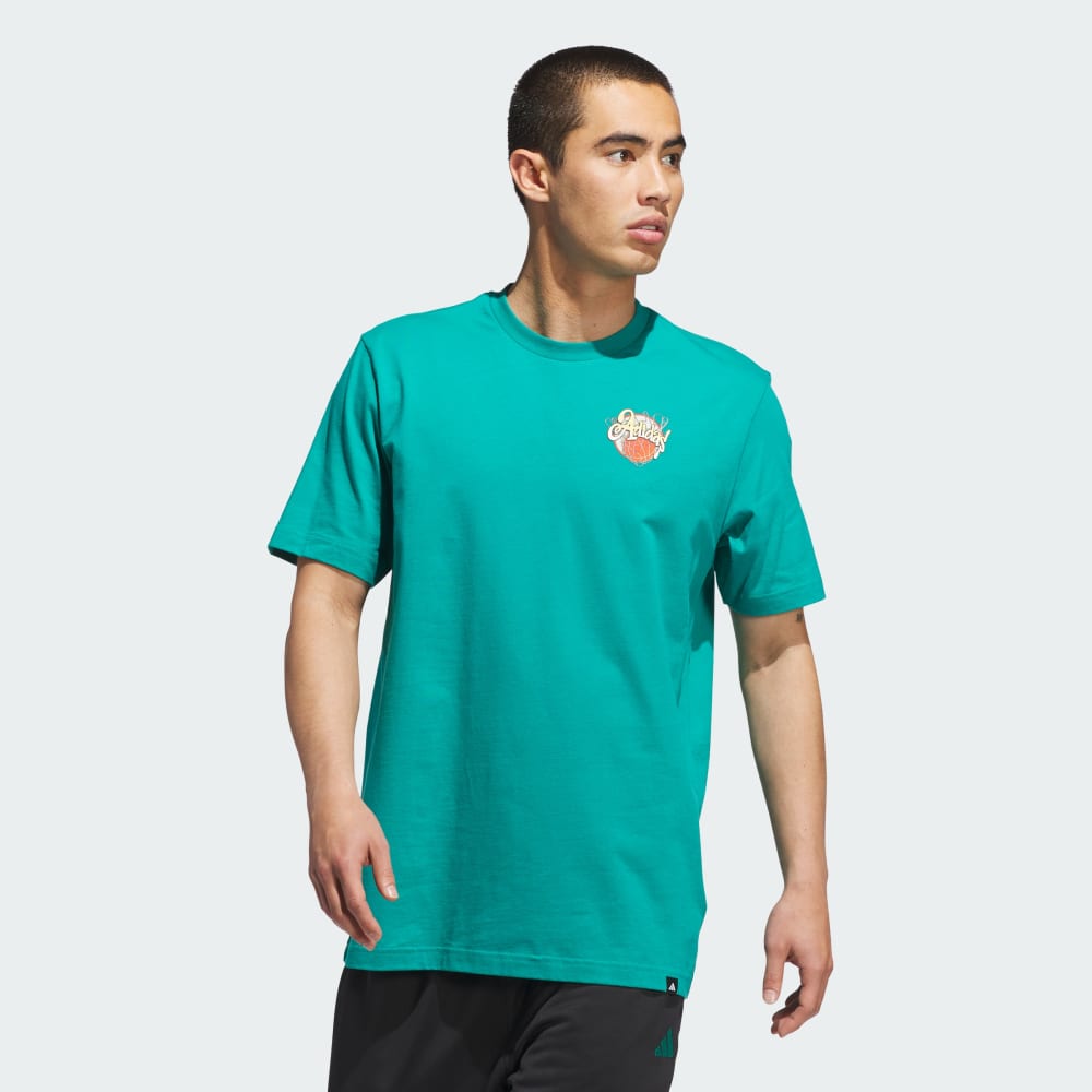 Спортивная футболка Adidas Nothing But Net Graphic Tee, цвет Pure Teal 
Спортивная футболка Adidas Nothing But Net Graphic Tee, цвет Pure Teal