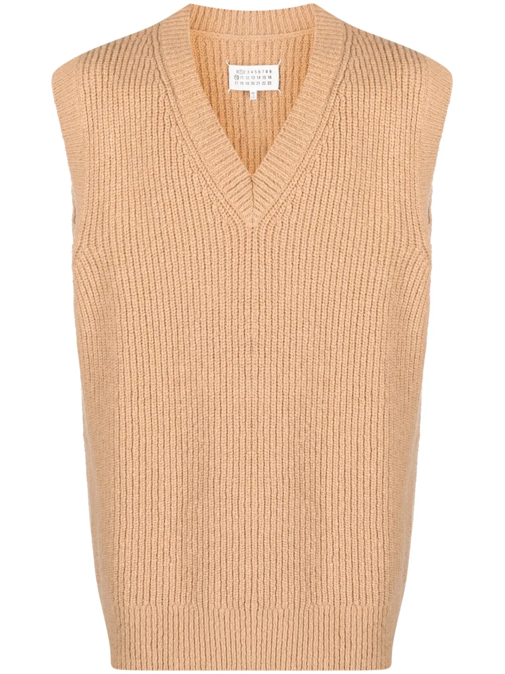 Жилет в рубчик с V-образным вырезом MAISON MARGIELA, коричневый
Жилет в рубчик с V-образным вырезом MAISON MARGIELA, коричневый