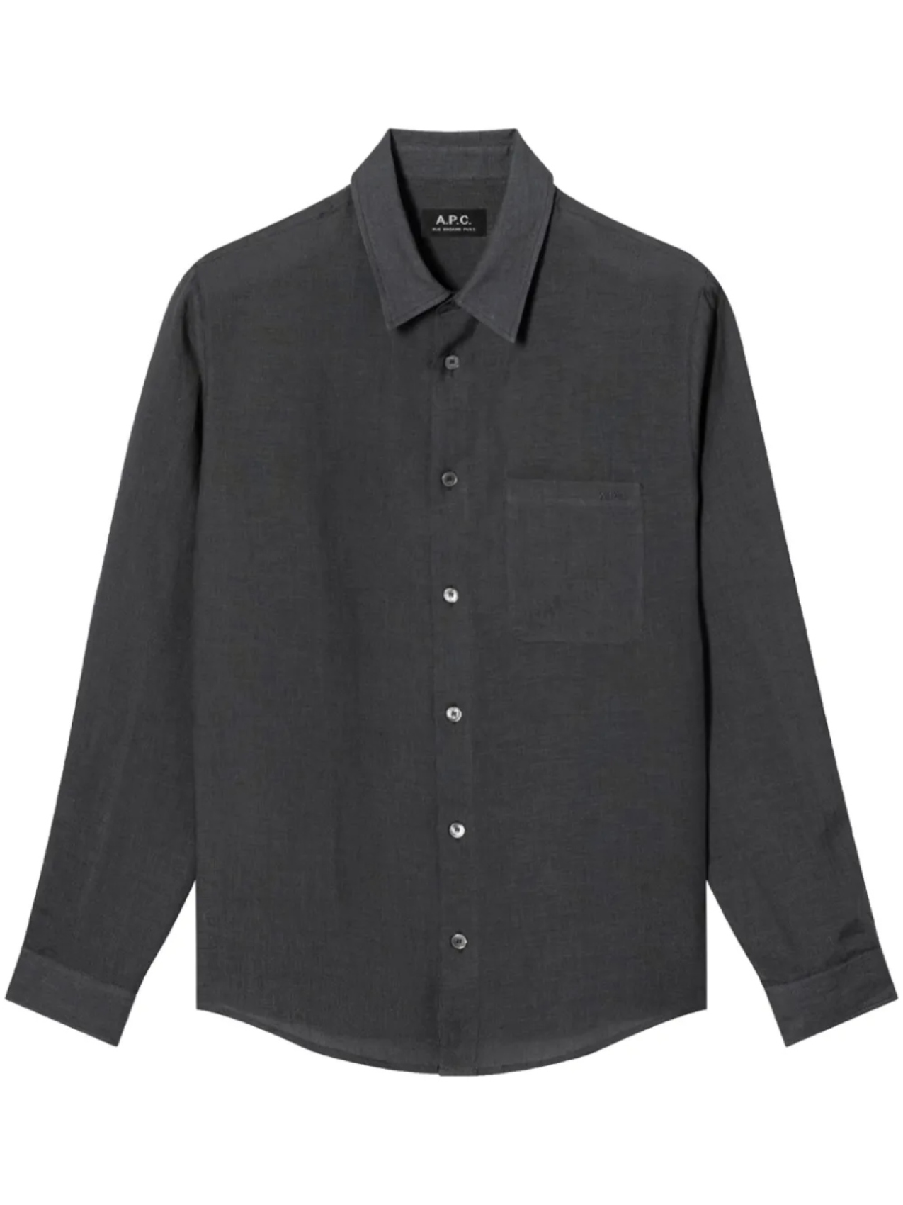 Рубашка APC с накладным карманом A.P.C., серый 
Рубашка APC с накладным карманом A.P.C., серый