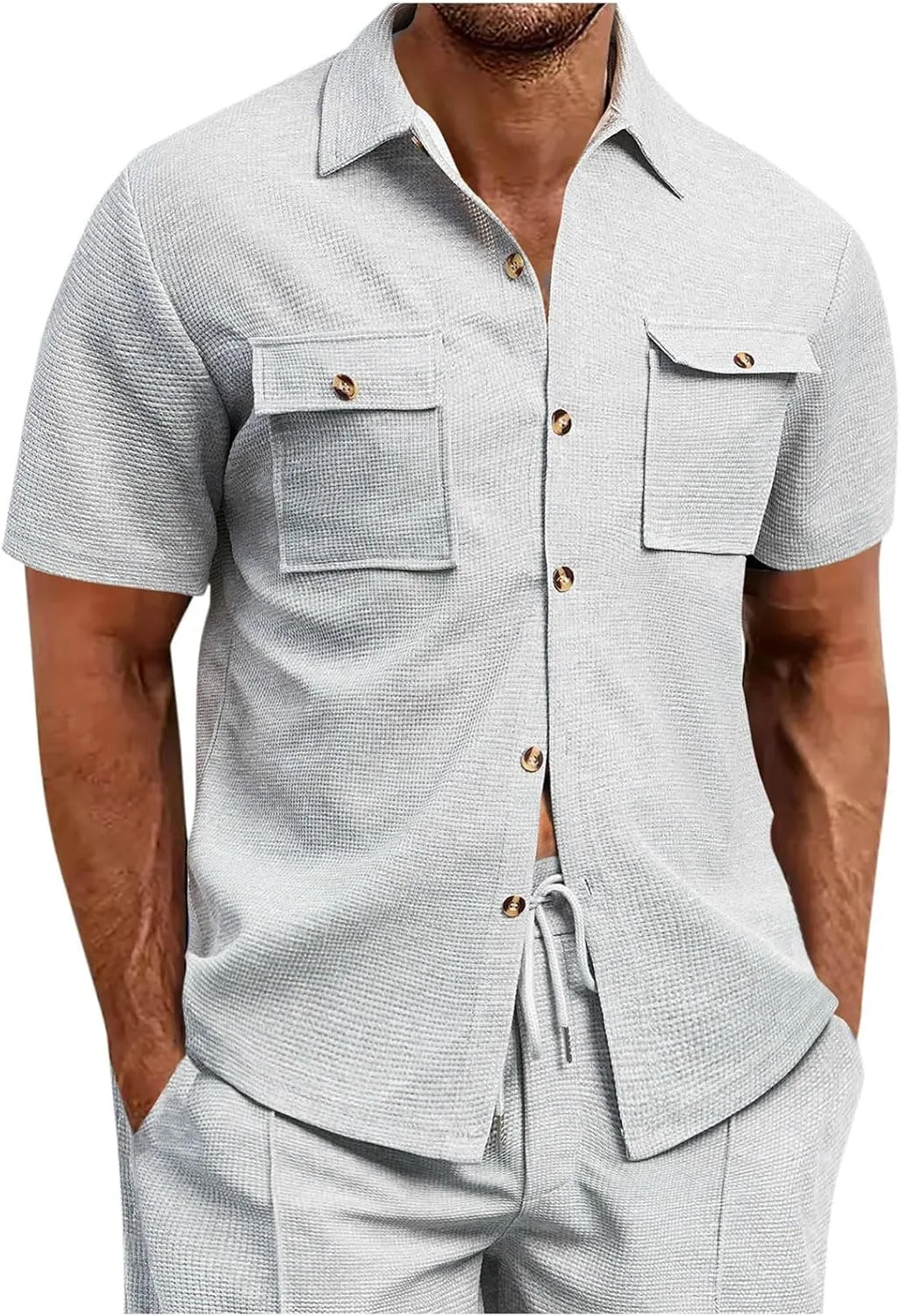 Риб топ мужской Casual с карманами Loose Solid
Риб топ мужской Casual с карманами Loose Solid