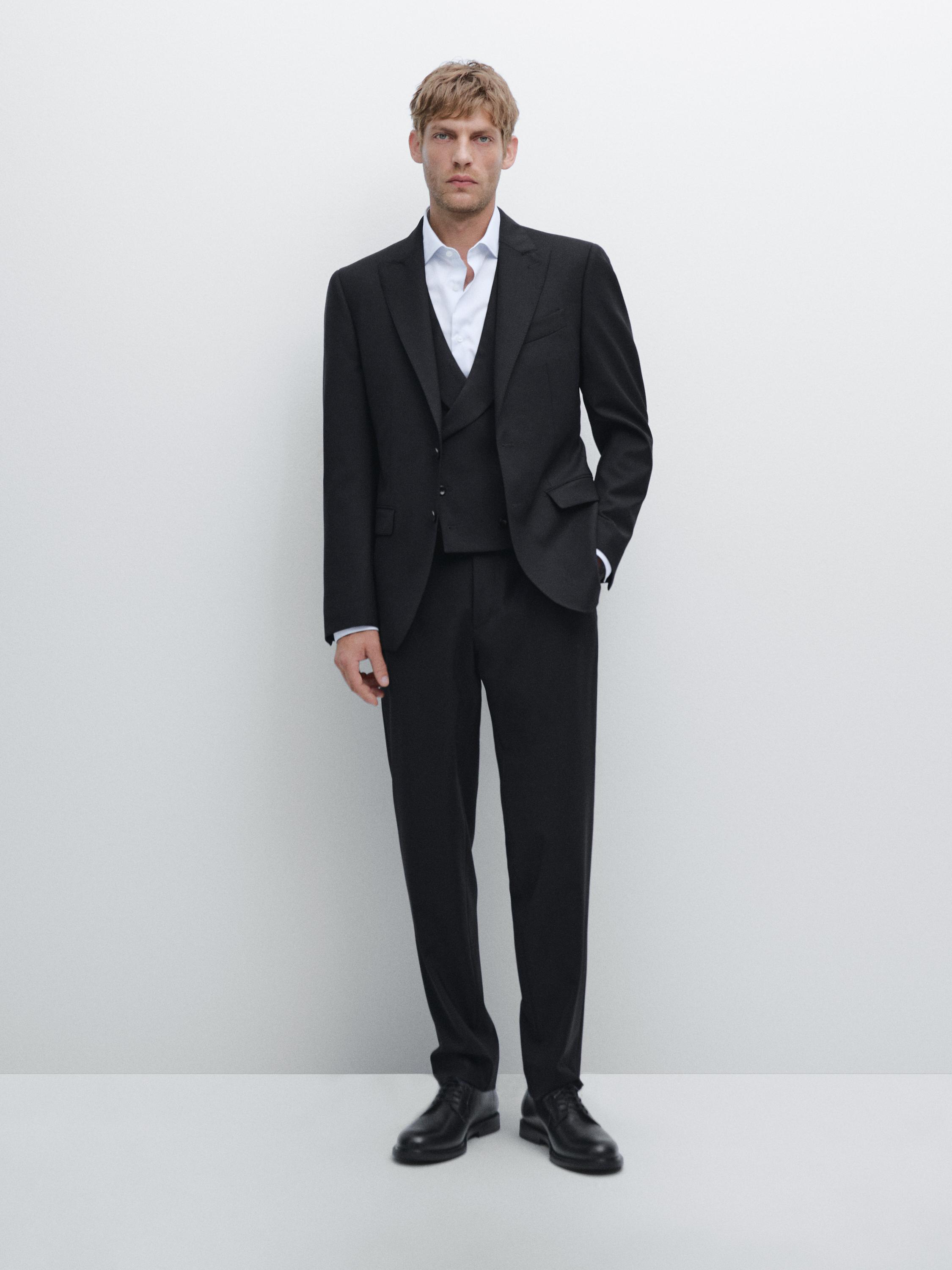 Костюмные брюки из смесовой шерсти Massimo Dutti, темно-синий
Костюмные брюки из смесовой шерсти Massimo Dutti, темно-синий