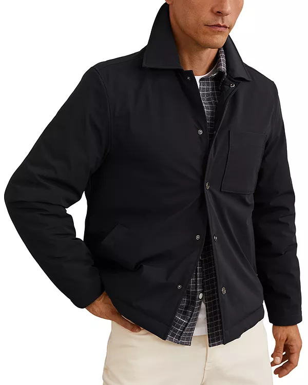 Рубашка-Накидка Parker с длинными рукавами и нейлоновым накладным карманом Reiss, синий
Рубашка-Накидка Parker с длинными рукавами и нейлоновым накладным карманом Reiss, синий