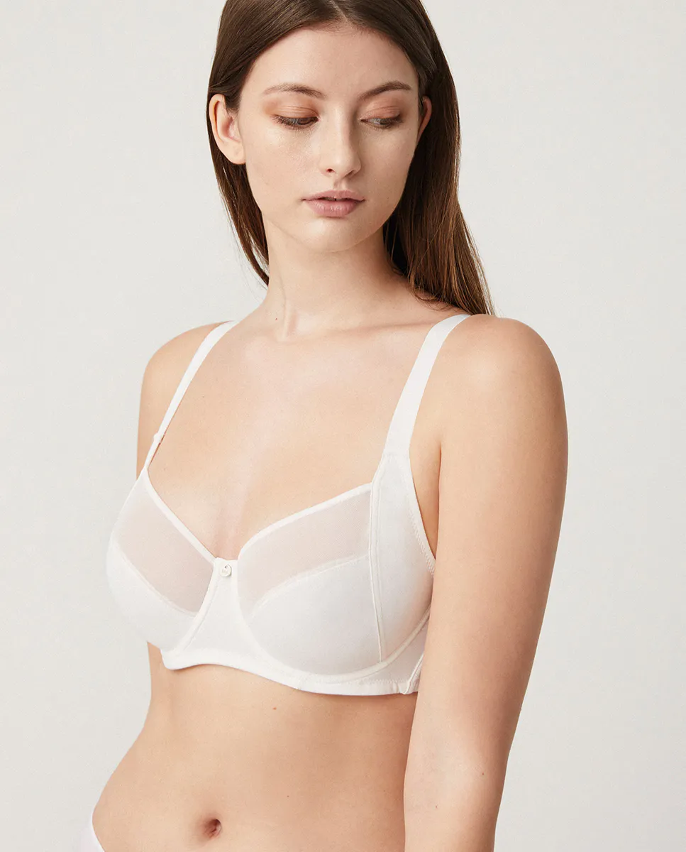 Бюстгальтер на косточках с деталями из тюля Ysabel Mora, белый
Бюстгальтер на косточках с деталями из тюля Ysabel Mora, белый