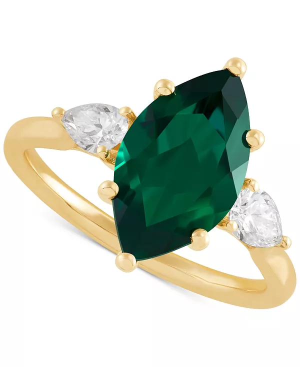 Кольцо с выращенным в лаборатории рубином (3-1/3 карата tw) и выращенным в лаборатории бриллиантом (1/2 карата tw) огранки «маркиз» из 14-каратного золота (также с выращенным в лаборатории изумрудом и сапфиром) Grown With Love, emerald
Кольцо с выращенным в лаборатории рубином (3-1/3 карата tw) и выращенным в лаборатории бриллиантом (1/2 карата tw) огранки «маркиз» из 14-каратного золота (также с выращенным в лаборатории изумрудом и сапфиром) Grown With Love, emerald