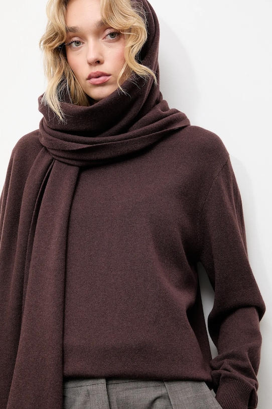 Свитер из мериносовой шерсти с шалью Answear.Lab, коричневый
Свитер из мериносовой шерсти с шалью Answear.Lab, коричневый