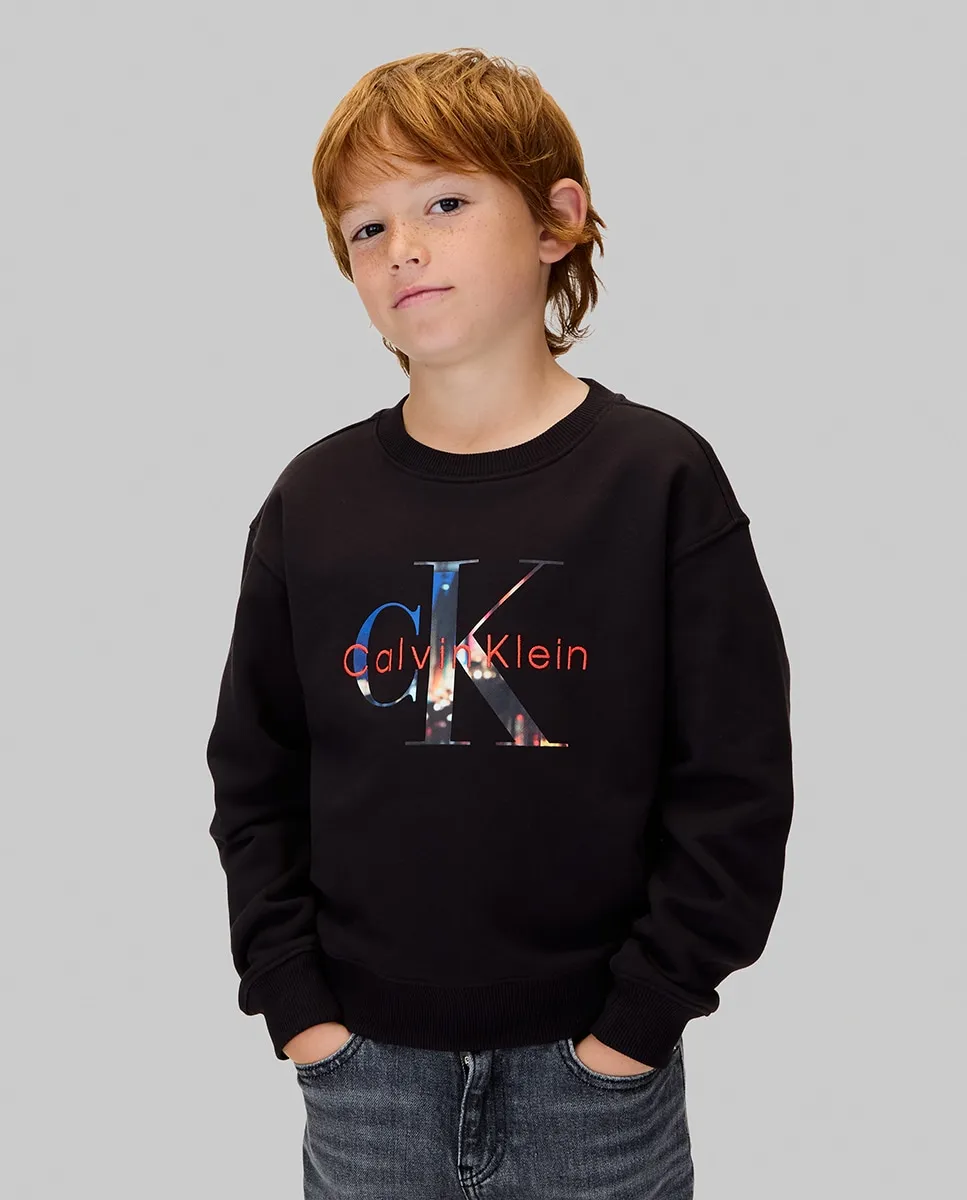 Детская толстовка с логотипом NY Calvin Klein, черный
Детская толстовка с логотипом NY Calvin Klein, черный