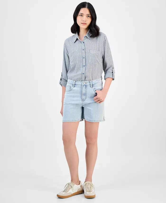 Женские шорты-бермуды с высокой талией And Now This, синий
Женские шорты-бермуды с высокой талией And Now This, синий