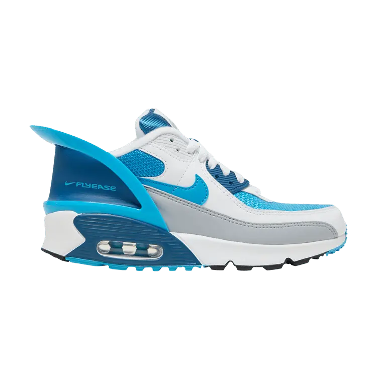 Кроссовки Nike Air Max 90 FlyEase GS 'White Industrial Blue', белый 
Кроссовки Nike Air Max 90 FlyEase GS 'White Industrial Blue', белый