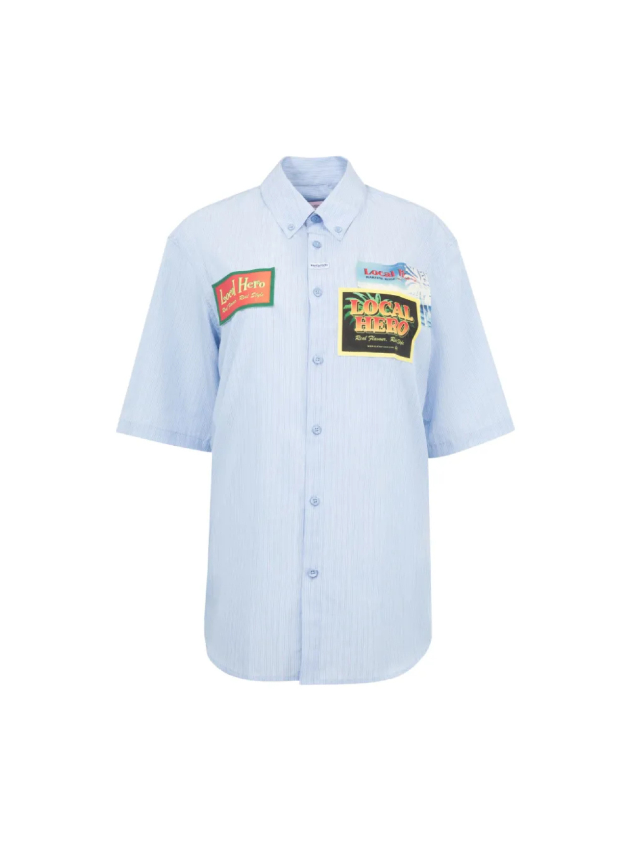 Рубашка в тонкую полоску Martine Rose, синий 
Рубашка в тонкую полоску Martine Rose, синий