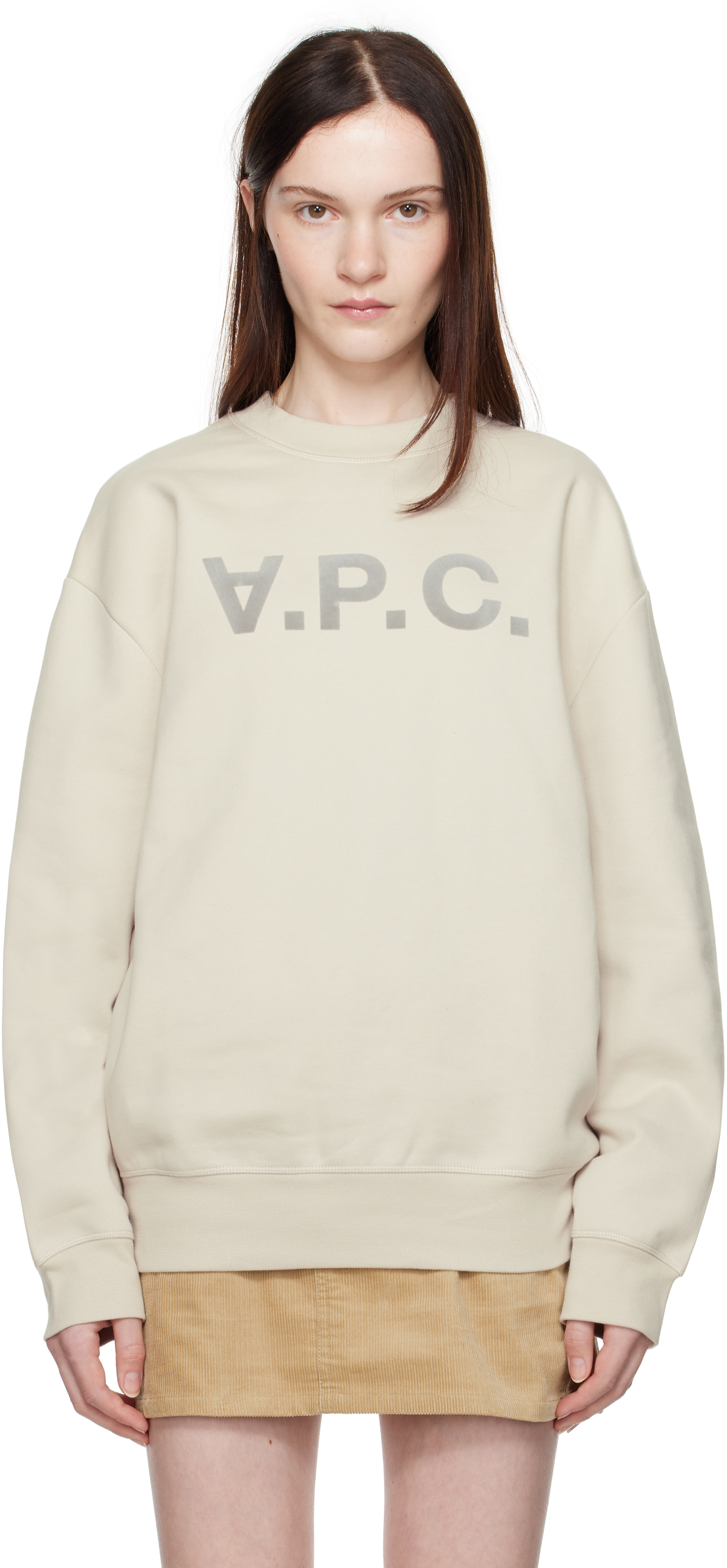 Бежевый оверсайз-свитшот Grand 'VPC' A.P.C.
Бежевый оверсайз-свитшот Grand 'VPC' A.P.C.