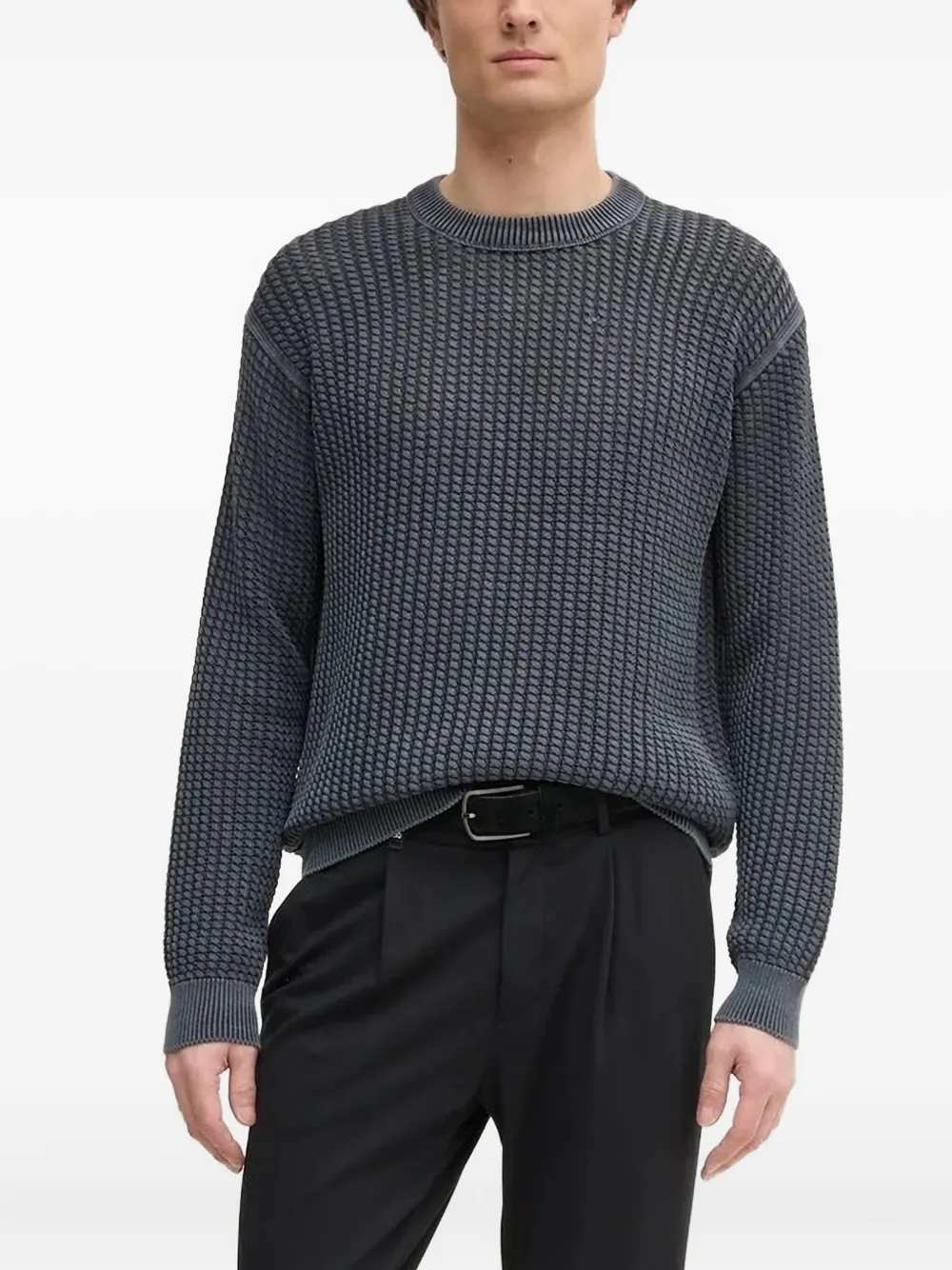 Джемпер с круглым вырезом BOSS, синий
Джемпер с круглым вырезом BOSS, синий