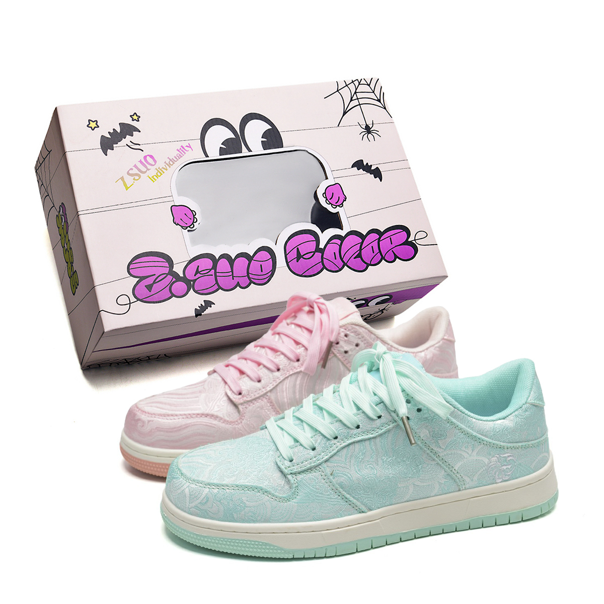 Z.SUO Высокие устойчивые к истиранию дышащие низкие скейтбордские кроссовки унисекс с непарной коробкой в комплекте голубые и розовые непарные, цвет Cyan Pink Mismatched
Z.SUO Высокие устойчивые к истиранию дышащие низкие скейтбордские кроссовки унисекс с непарной коробкой в комплекте голубые и розовые непарные, цвет Cyan Pink Mismatched