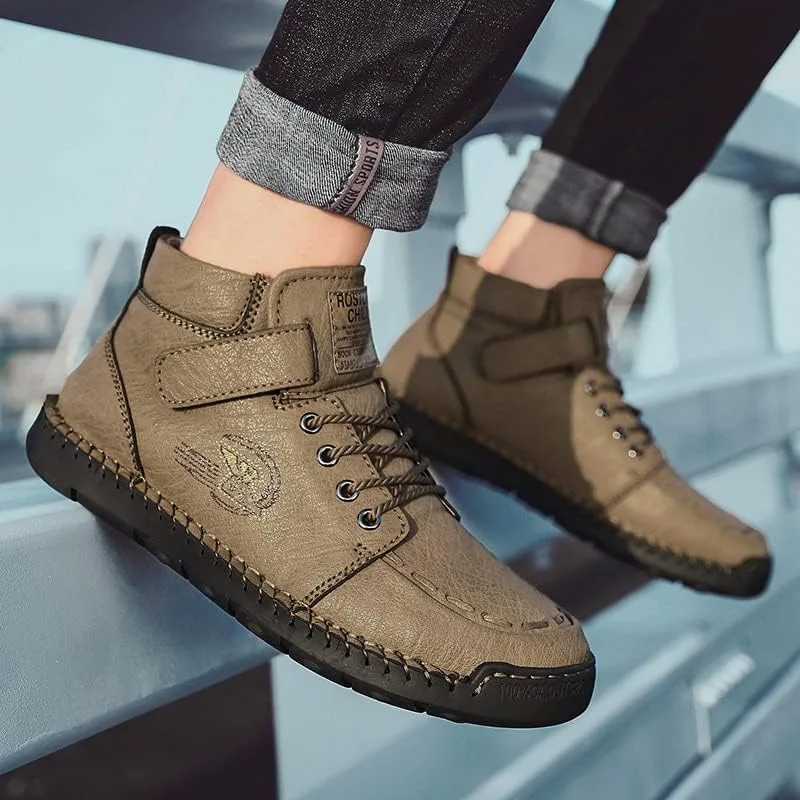 Мужские зимние теплые ботинки с меховой подкладкой, ботильоны на щиколотку, повседневные водонепроницаемые кожаные лоферы для походов, обувь без шнурков для прогулок и вождения ELSHTIDE, хаки
Мужские зимние теплые ботинки с меховой подкладкой, ботильоны на щиколотку, повседневные водонепроницаемые кожаные лоферы для походов, обувь без шнурков для прогулок и вождения ELSHTIDE, хаки