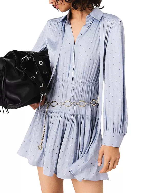 Платье-Рубашка из атласа Ribrilta - эксклюзив Maje, синий
Платье-Рубашка из атласа Ribrilta - эксклюзив Maje, синий