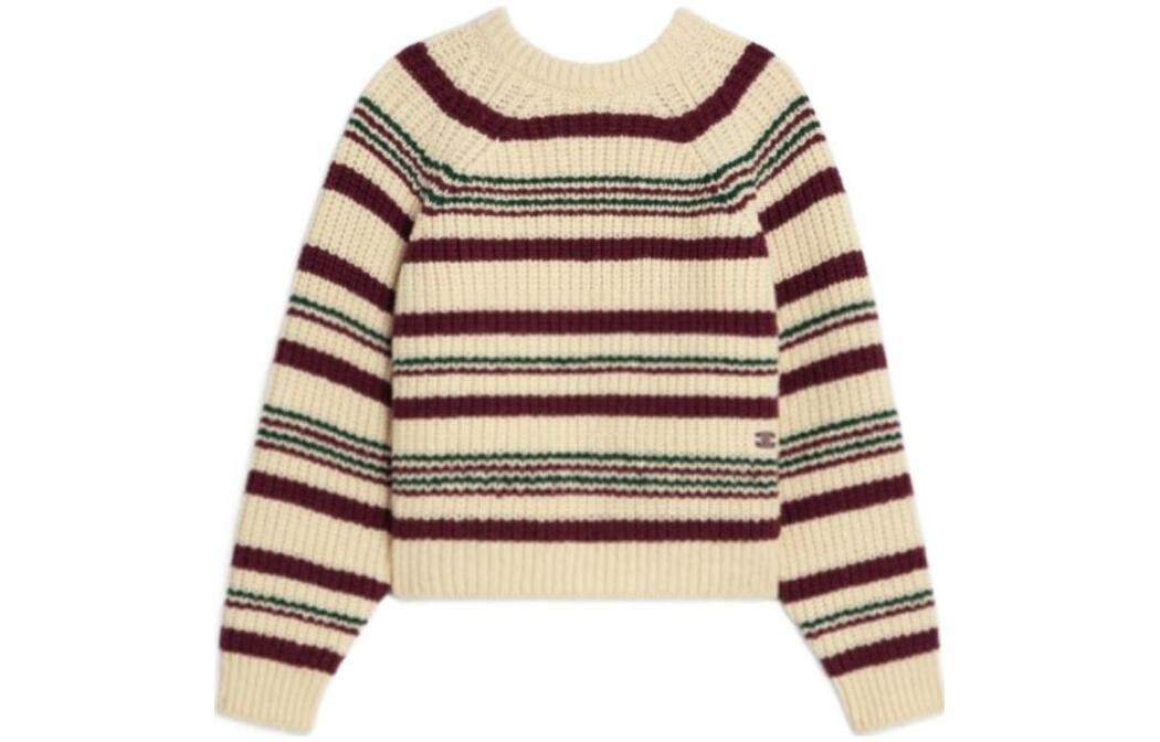 Свитер женский Celine в цветную полоску, белый
Свитер женский Celine в цветную полоску, белый