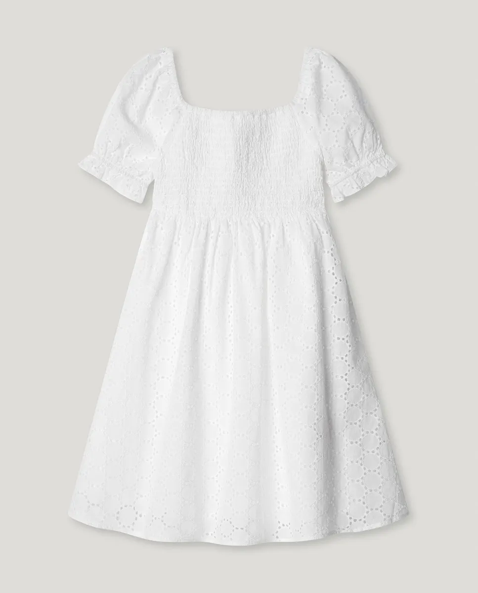 Платье для девочки с короткими рукавами и ажурными деталями Pepe Jeans, белый
Платье для девочки с короткими рукавами и ажурными деталями Pepe Jeans, белый