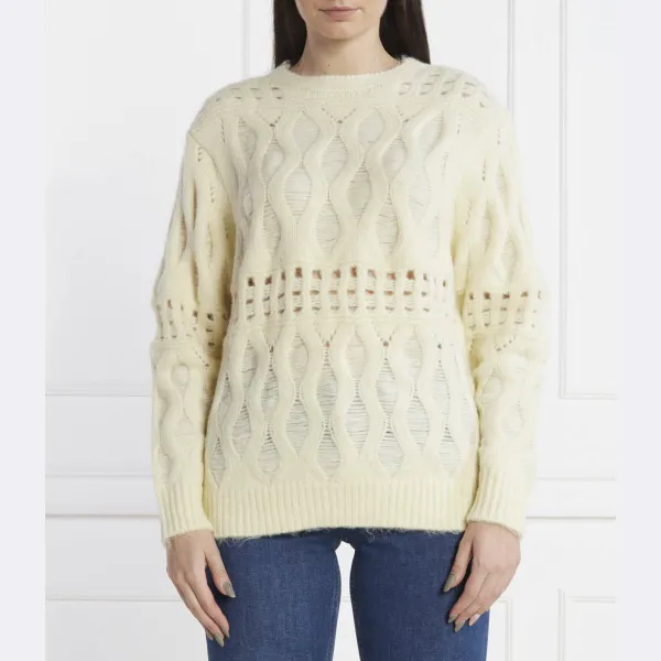 Свитер обычного кроя с добавлением шерсти Silvian Heach, бежевый 
Свитер обычного кроя с добавлением шерсти Silvian Heach, бежевый