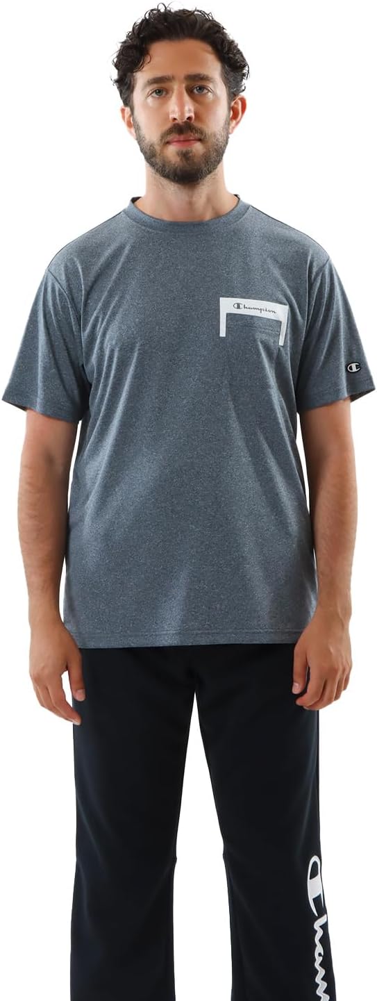 Мужская футболка Champion с коротким рукавом и круглым вырезом, антибактериальная, влагоотводящая, быстросохнущая, с защитой от УФ-излучения, с логотипом, карманом, C3-ZS306, темно-синий
Мужская футболка Champion с коротким рукавом и круглым вырезом, антибактериальная, влагоотводящая, быстросохнущая, с защитой от УФ-излучения, с логотипом, карманом, C3-ZS306, темно-синий
