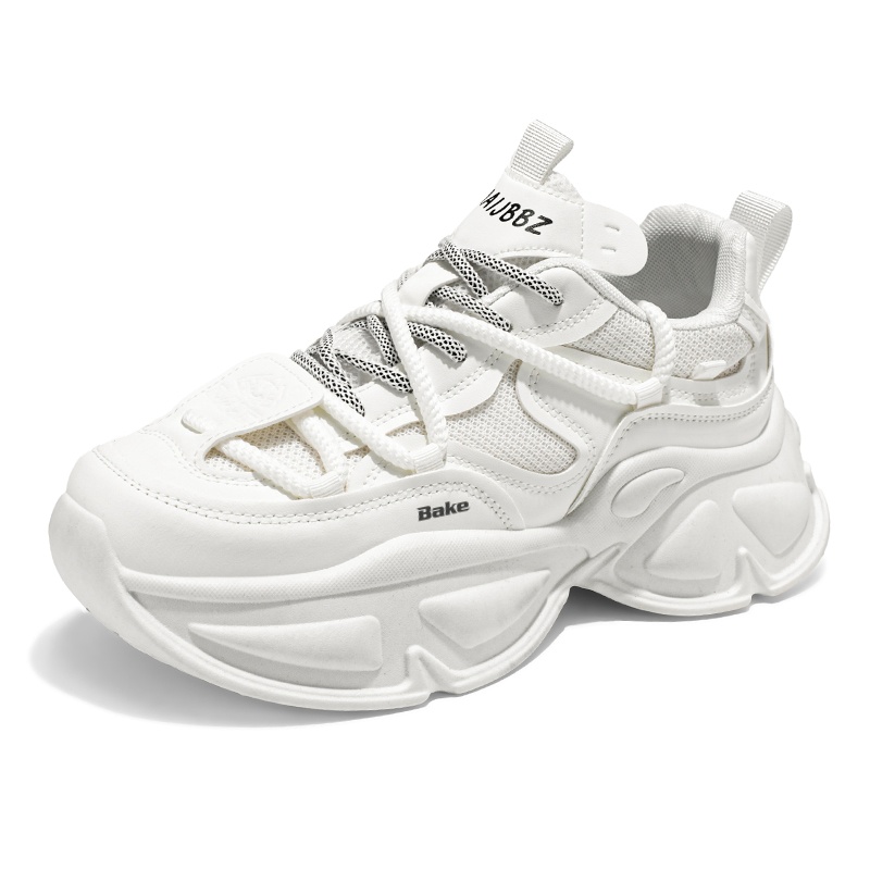 BAKE Износостойкие дышащие низкие массивные кроссовки мужские белые, цвет White 
BAKE Износостойкие дышащие низкие массивные кроссовки мужские белые, цвет White