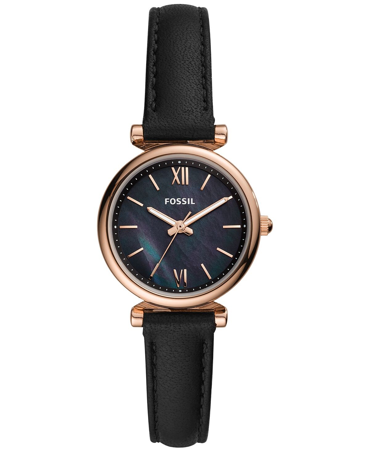 Женские мини-часы Carlie с кожаным ремешком, 28 мм Fossil, черный
Женские мини-часы Carlie с кожаным ремешком, 28 мм Fossil, черный